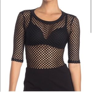 love, fire mesh bodysuit NWOT